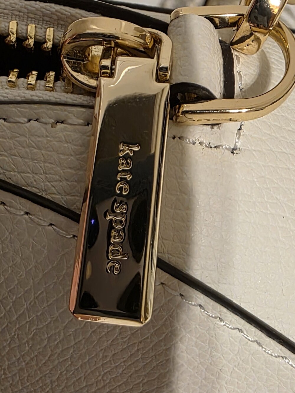 Kate Spade NWT Phoebe Cream Satchel Handbag with Gold Hardware MSRP $379 - Picture 4 of 5